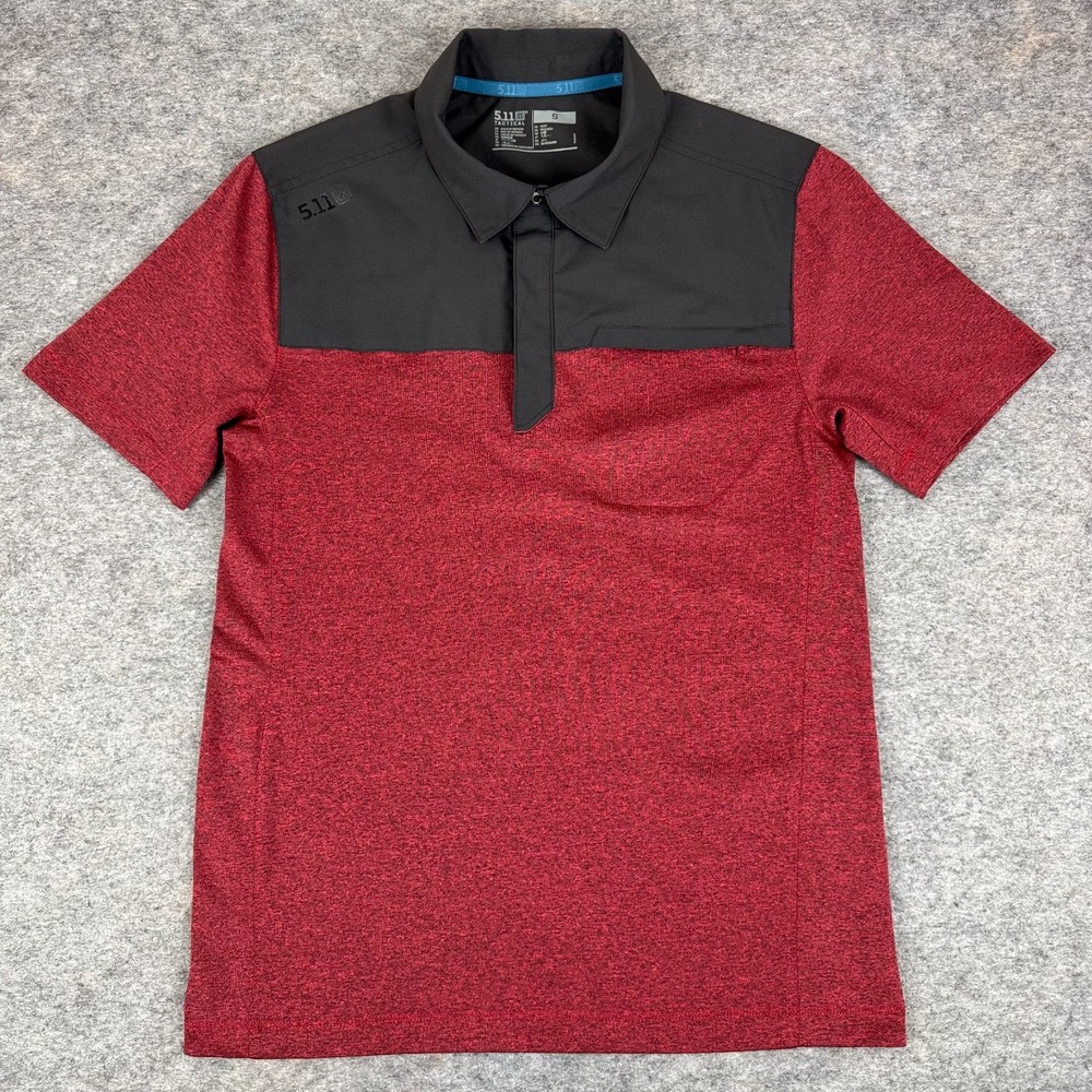 5.11 Tactical Rapid Response Polo Polyester Engine Red Mens Small S